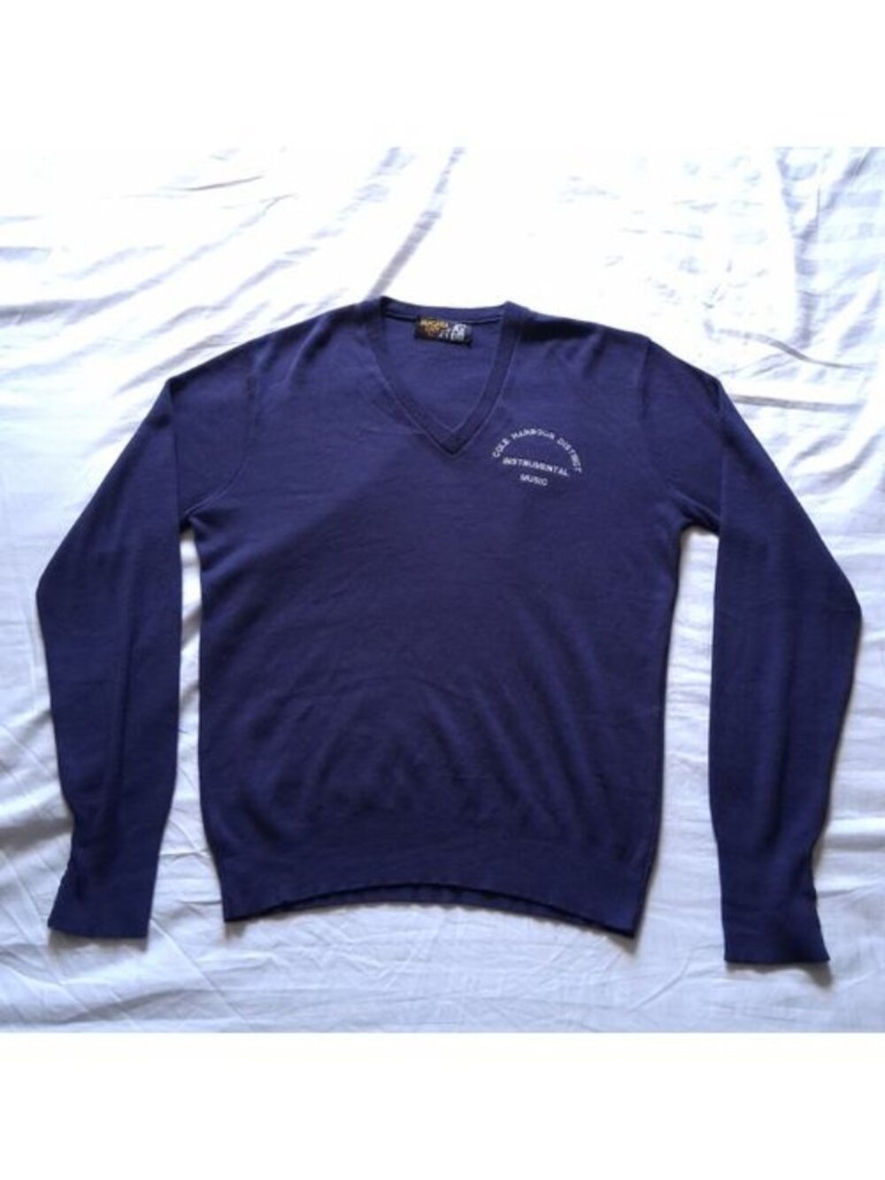 1970s Cole Harbour District Instrumental Music V-Neck Pullover Sweater Adult L